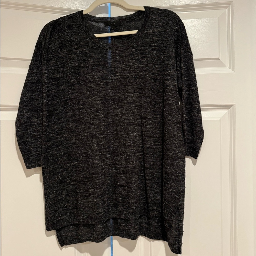Black Heathered Knit Top